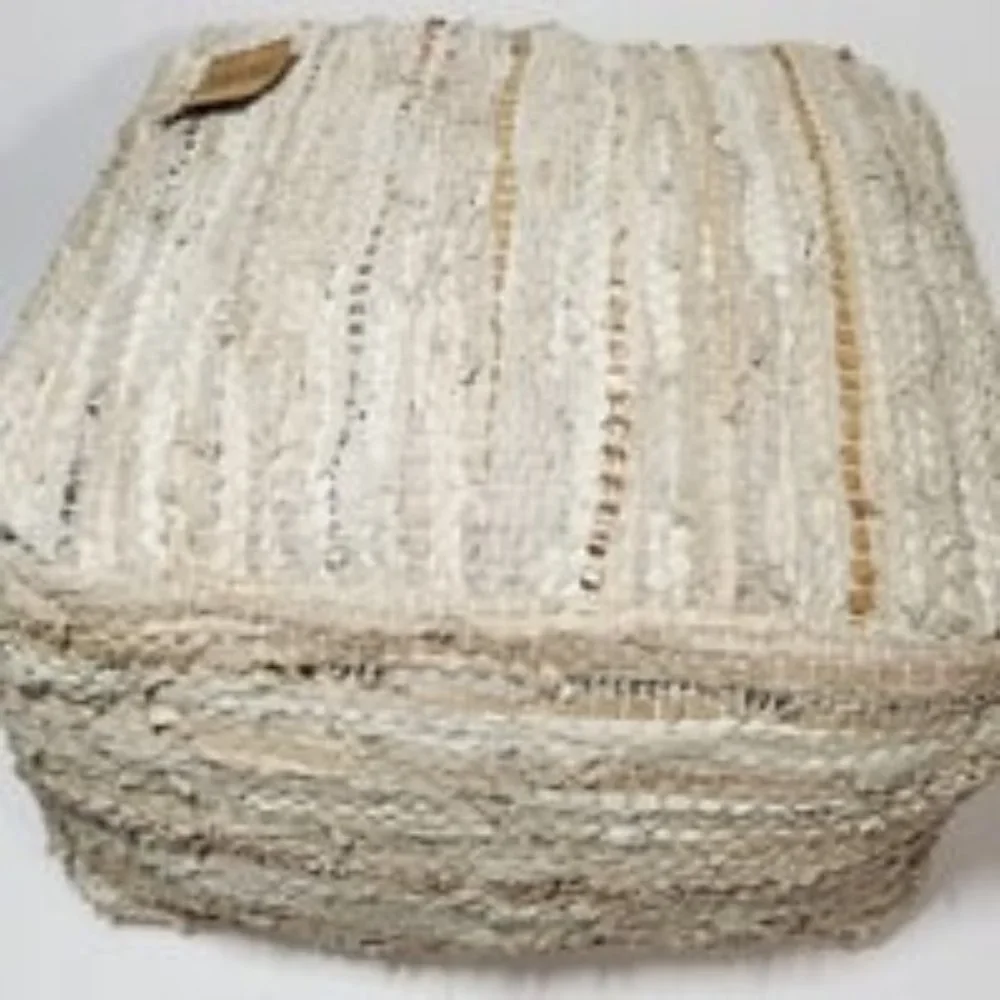 Urban86 Handmade Leather Pouf - COVER ONLY